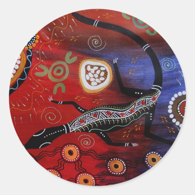 Sticker Rond Fire Goanna Dream (Devant)