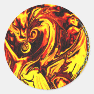 Sticker rond Fire Spirit