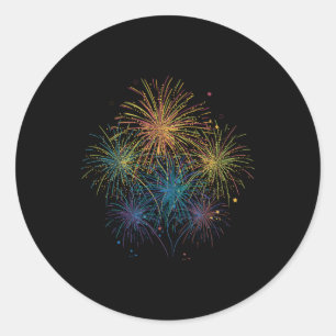 Sticker Rond Fireworks Presse-papiers Pyrotechnicien Cadeau du