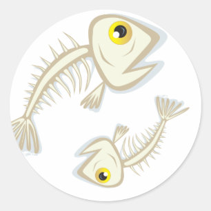 Sticker Rond FishBones, FishBones