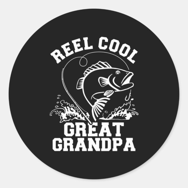 Sticker Rond Fisher Reel Cool Grand Grand Papi (Devant)