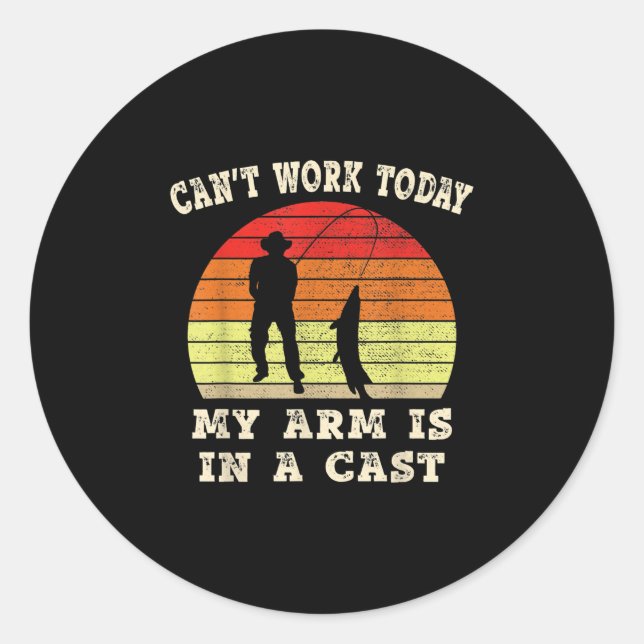 Sticker Rond Fisherman Cant Work (Devant)