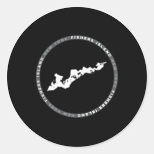 Sticker Rond Fishers Island New York