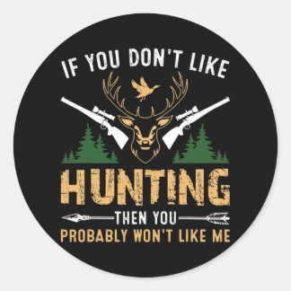 Sticker Rond Fishing Hunter
