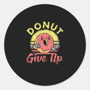 Sticker Rond Fitness Funny Fitness Gym Barbell