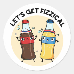 Sticker Rond Fizzical Funny Soda Pop Pun