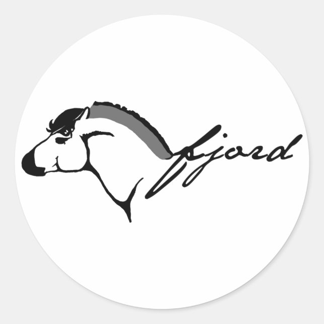 Sticker Rond Fjord norvégien (Devant)