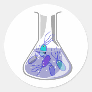Sticker Rond Flacon de culture