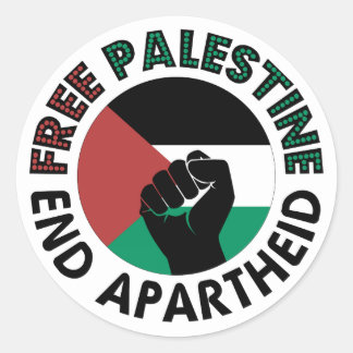 Sticker Rond Flag de la Palestine