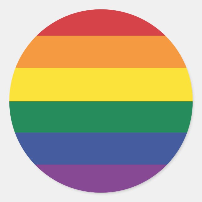 Sticker Rond Flag de Rainbow (Devant)