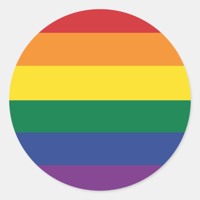 Sticker Rond Flag de Rainbow (Devant)