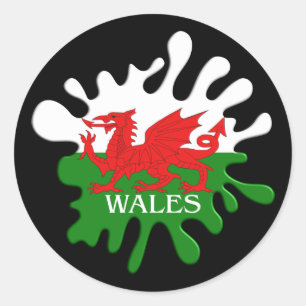 Sticker Rond Flag de Welsh