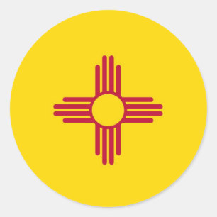 Sticker Rond Flag du Nouveau-Mexique