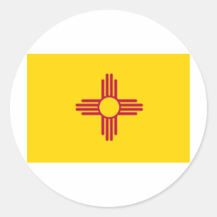 Sticker Rond Flag du Nouveau-Mexique