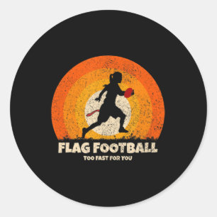 Sticker Rond Flag Football Girls Women Fast pour vous sur le pi