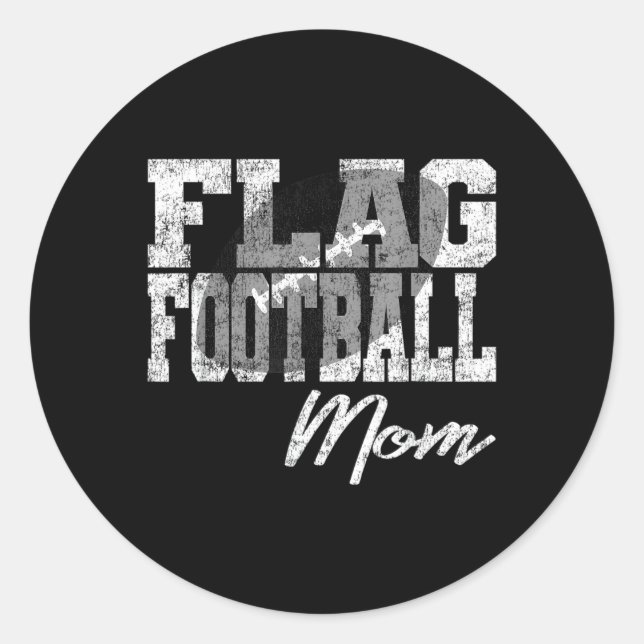 Sticker Rond Flag Football Maman (Devant)