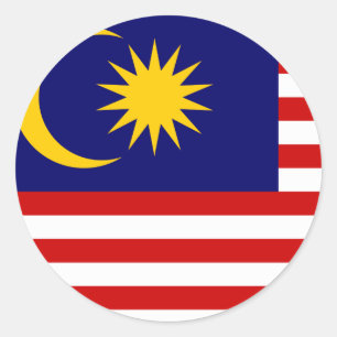 Sticker Rond Flag malaisien