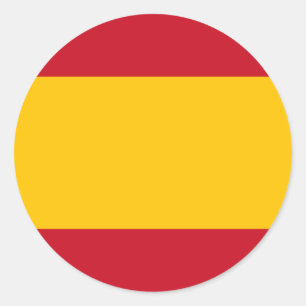 Sticker Rond Flag of Spain, Bandera de España, Bandera Española