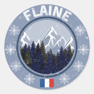 Sticker Rond Flaine Station de Ski