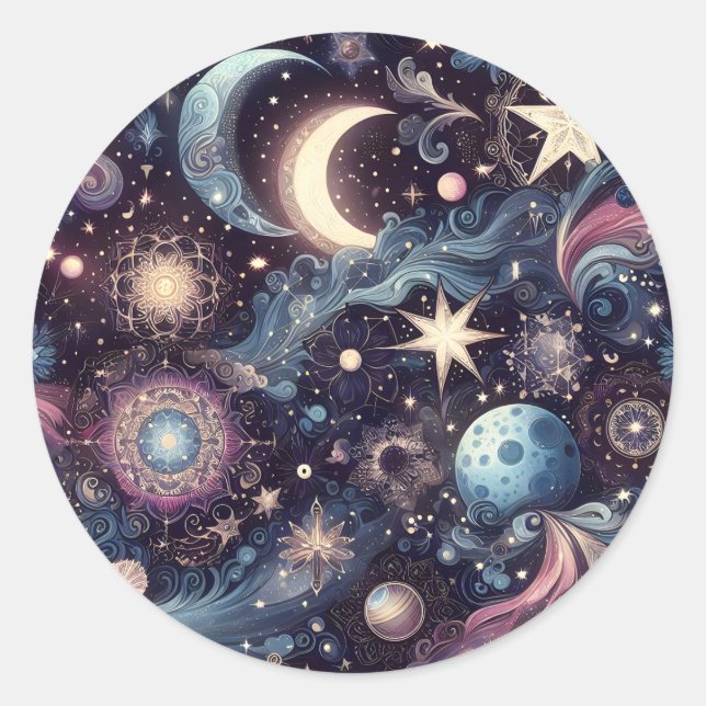 Sticker Rond Flambée torride (Devant)