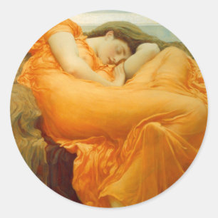 Sticker Rond Flamber juin par Frederick Leighton