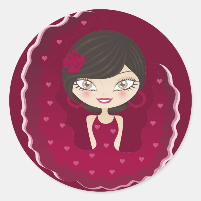 Sticker Rond Flamenco (Devant)