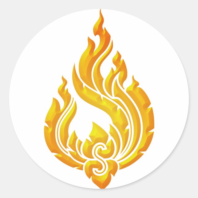 Sticker Rond Flames de Granok (Devant)