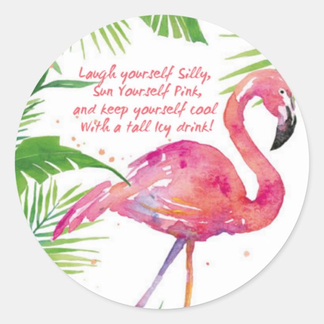 Sticker Rond Flamingle (Devant)