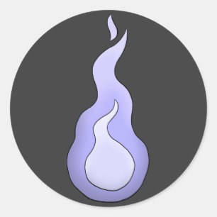 Sticker Rond Flamme de Hitodama