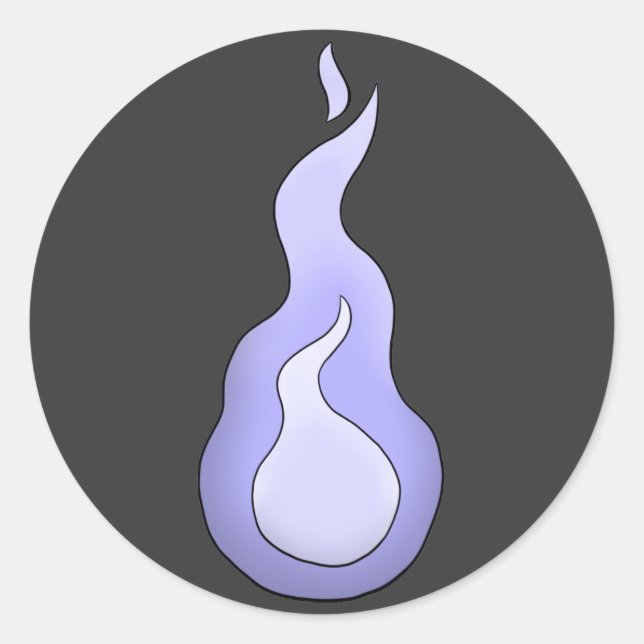 Sticker Rond Flamme Hitodama (Devant)