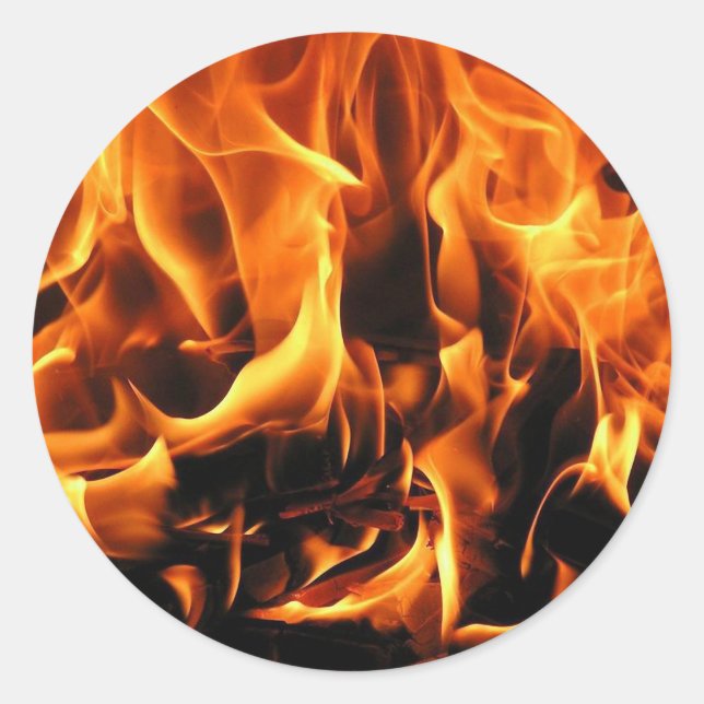 Sticker Rond flammes (Devant)