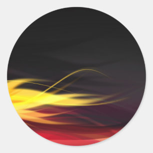 Sticker Rond Flammes chaudes
