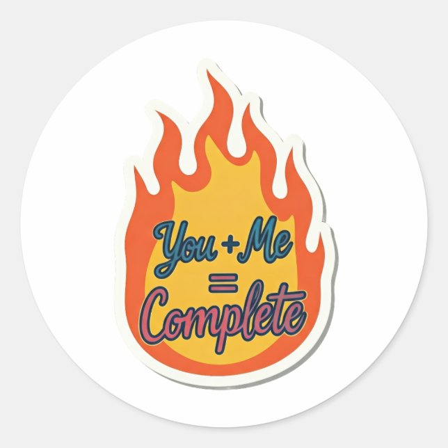 Sticker Rond Flammes de convivialité (Devant)
