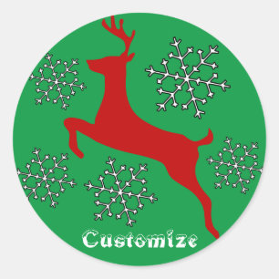 Sticker Rond Flammes de neige Red Deer Thunder_Cove