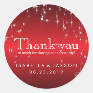 Sticker Rond Flammes en rouge métallique