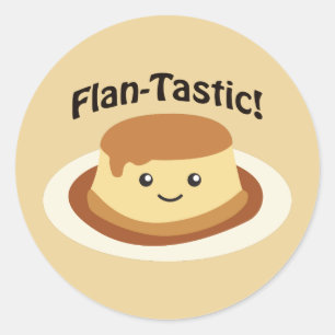 Sticker Rond Flantastic ! Flan mignon