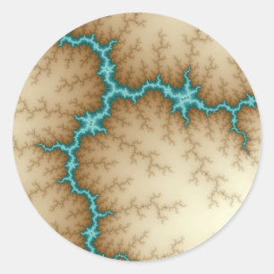 Sticker Rond Flash bleu - Fractal