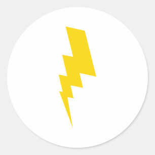 Sticker Rond flash jaune