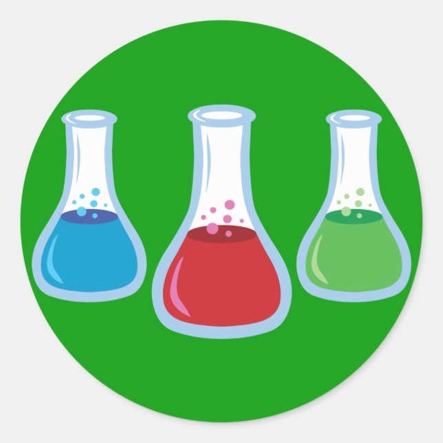 Sticker Rond Flashs scientifiques (Devant)