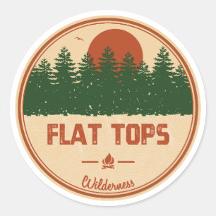 Sticker Rond Flat Tops Wilderness Colorado