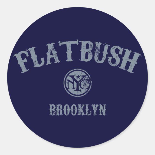 Sticker Rond Flatbush (Devant)