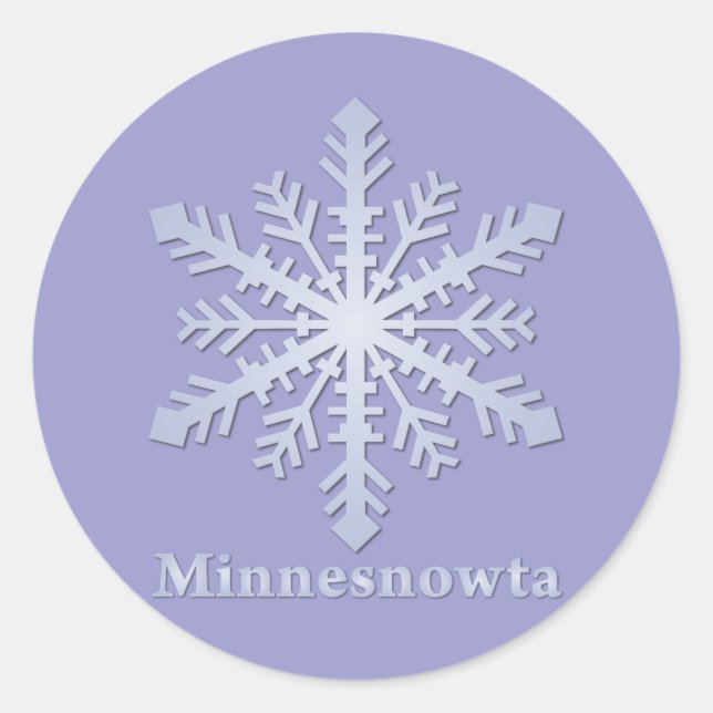 Sticker Rond Fléau de neige bleu Minnesnowta (Devant)