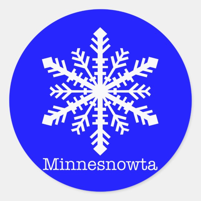 Sticker Rond Fléau de neige du Minnesnowta (Devant)