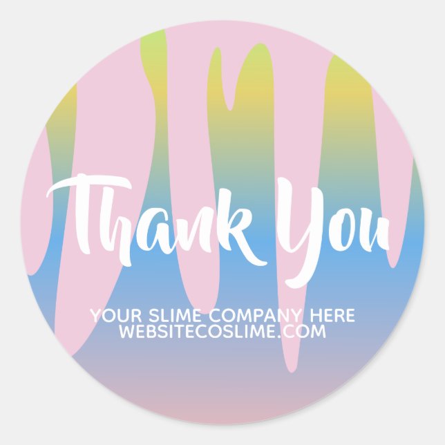 Sticker Rond Fléchage de marque de l'entreprise mince (Devant)