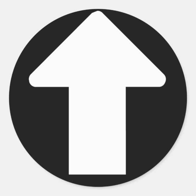 Sticker Rond Flèche blanche (Devant)