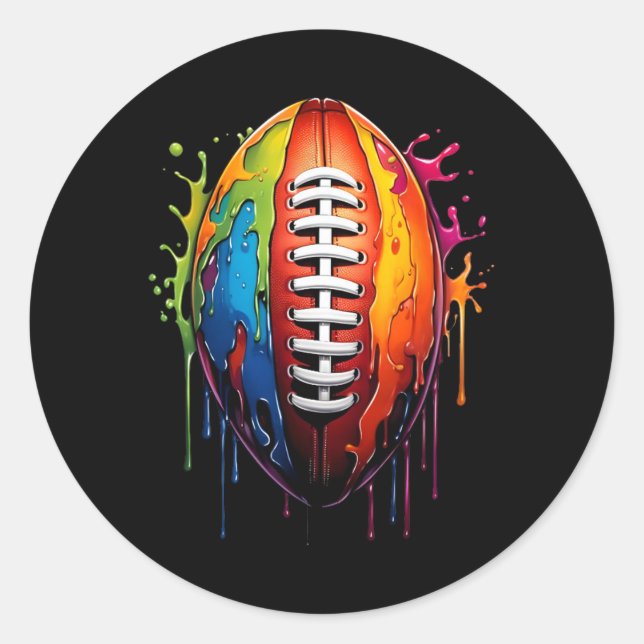 Sticker Rond Flèche de football Graphic Sports Ball Player Vent (Devant)