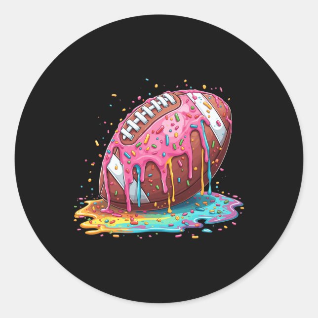 Sticker Rond Flèche De Football Pour Lineman Wr Qb Rb Sprin De  (Devant)