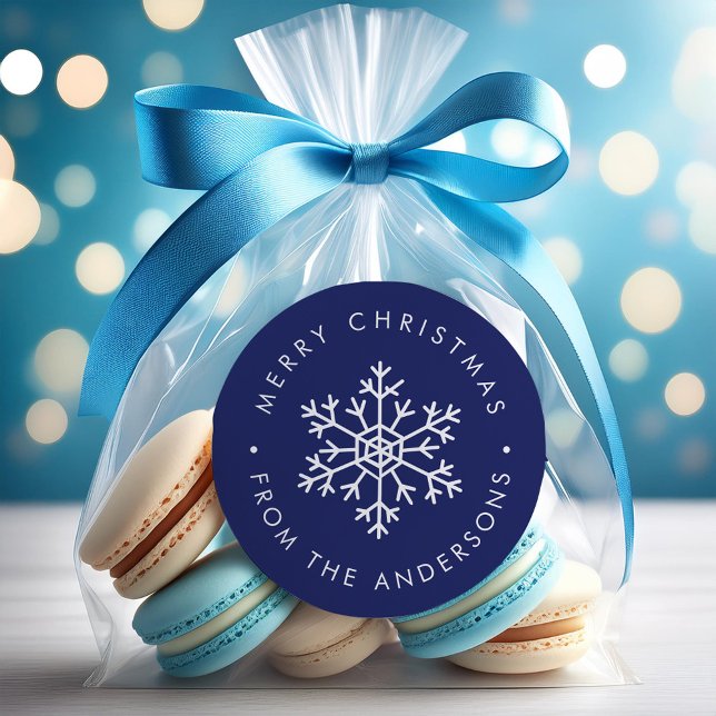 Sticker Rond Flèche de neige bleue (Créateur téléchargé)