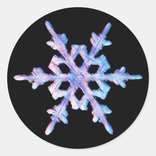Sticker Rond Flèche de neige Iridescente (Devant)