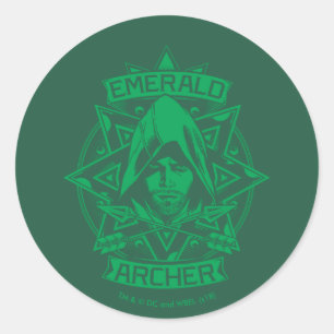 Sticker Rond Flèche   Emerald Archer Graphic